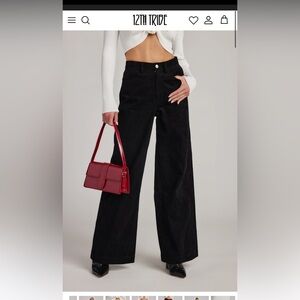 12th Tribe Black Corduroy Pants Small